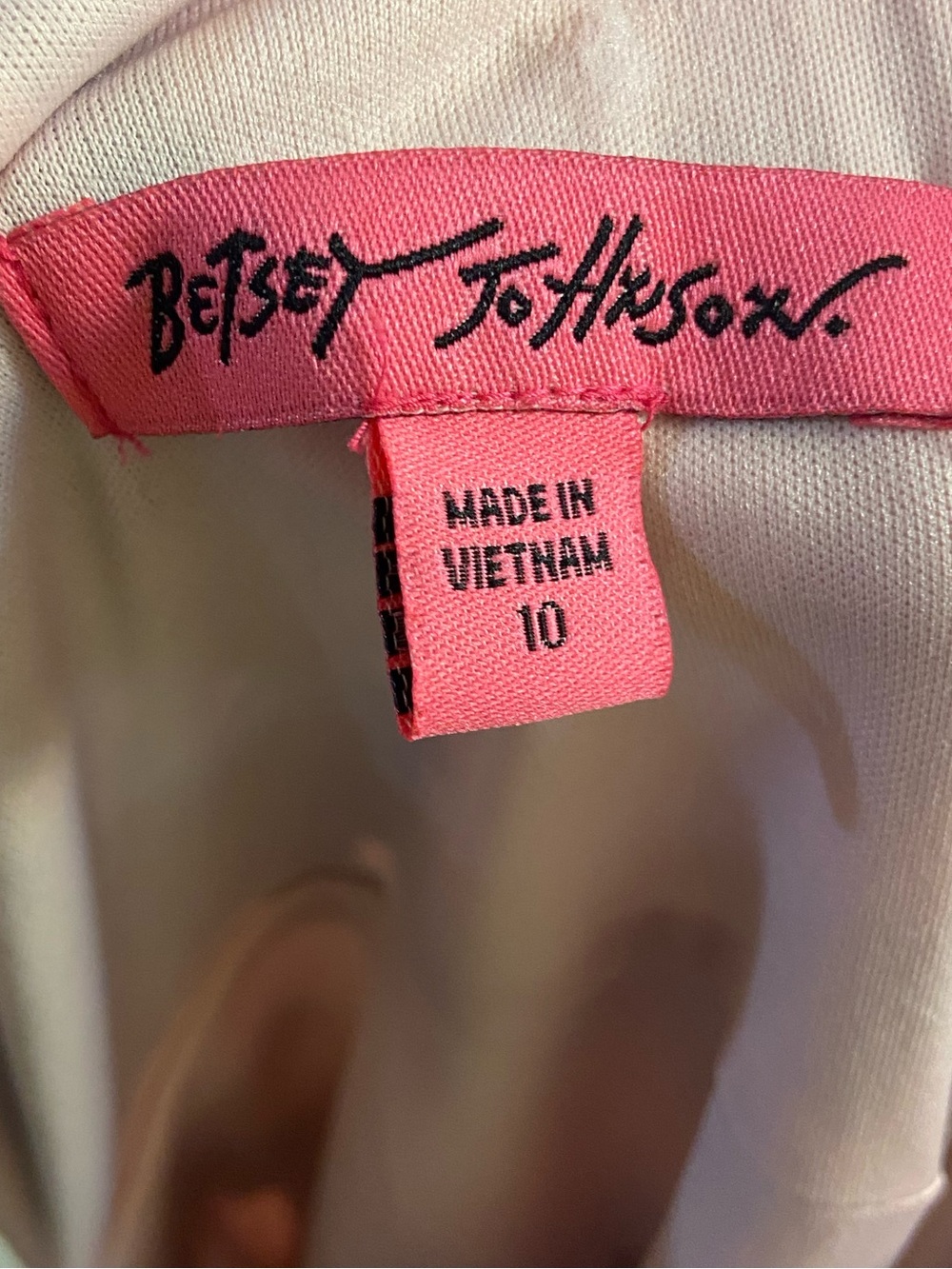 Betsey Johnson pink fit and flare floral party mini dress sleeveless Sz 10 - Picture 10 of 11